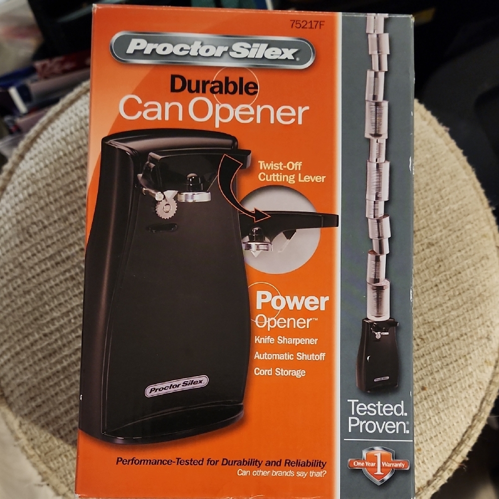 Proctor Silex Black Can Opener